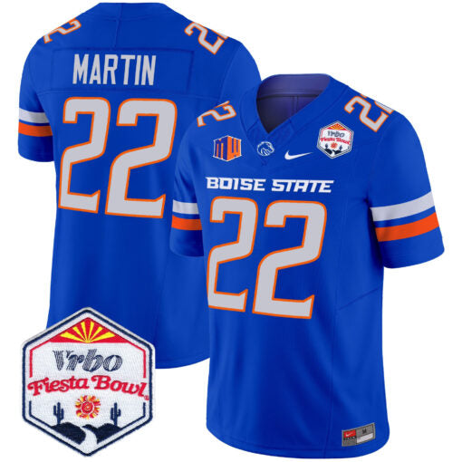 Doug Martin Jersey #22 Boise State Broncos 2025 Fiesta Bowl Patch Vapor Royal