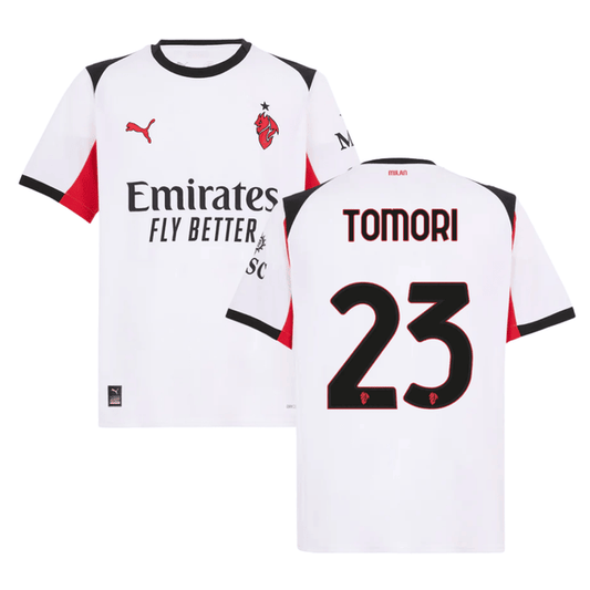 Fikayo Tomori 23 AC Milan 2025-26 Away Men Jersey – White