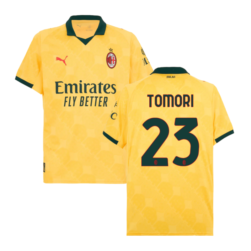 Fikayo Tomori #23 AC Milan 2025-26 Third Men Jersey – Yellow