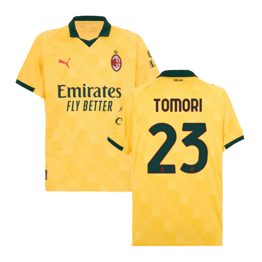 Fikayo Tomori #23 AC Milan 2025-26 Third Men Jersey – Yellow