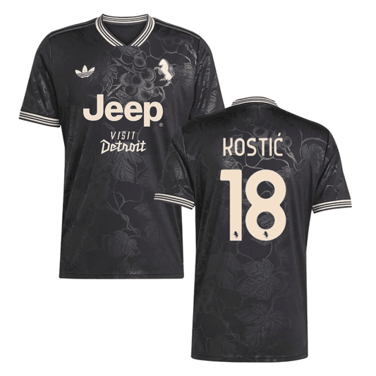 Filip Kostić 18 Juventus 2025-26 Third Match Jersey – Black