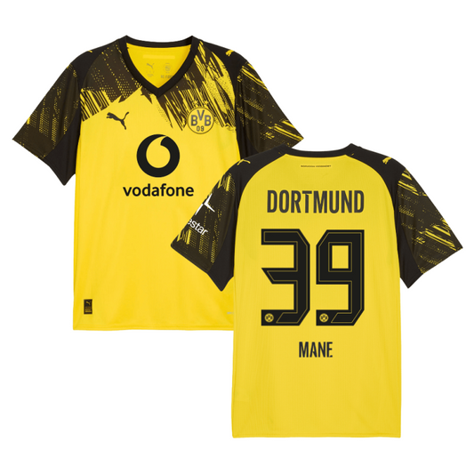 Filippo Mane #39 Borussia Dortmund 2025-26 Home Men Jersey – Yellow