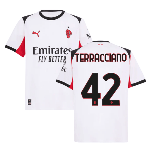 Filippo Terracciano 42 AC Milan 2025-26 Away Men Jersey – White