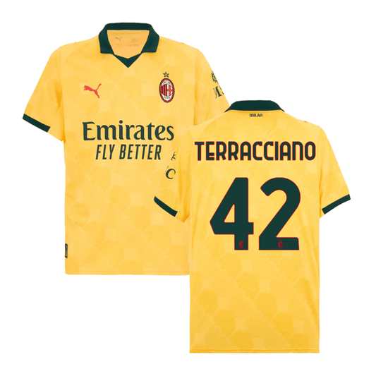 Filippo Terracciano #42 AC Milan 2025-26 Third Men Jersey – Yellow