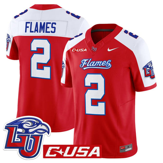 Flames Jersey #2 Liberty Flames 2025 Vapor Limited Stitched Red Alter