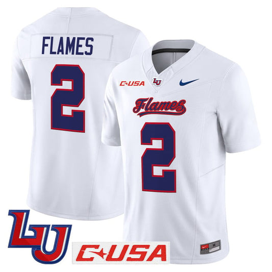 Flames Jersey #2 Liberty Flames 2025 Vapor Limited Stitched White