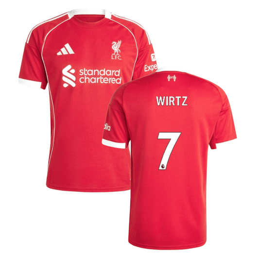 Florian Wirtz #7 Liverpool 2025-26 Home Jersey – Red
