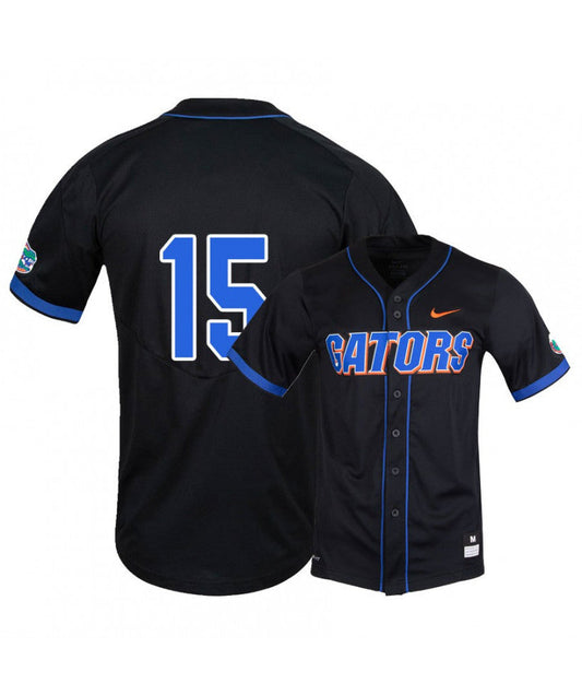 Florida Gators 15 Jordan Butler Black College Baseball Jersey