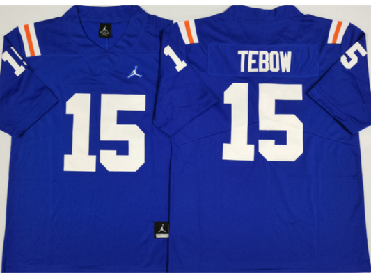 Florida Gators #15 Tim Tebow Blue Alternate Football Jersey