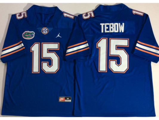 Florida Gators #15 Tim Tebow Blue Football Jersey
