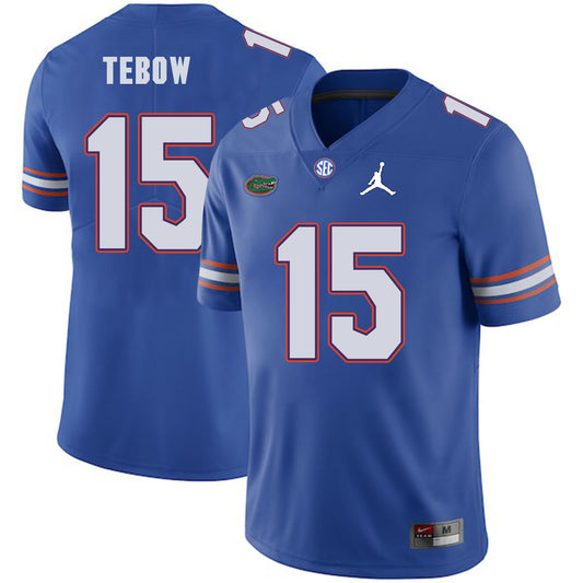 Florida Gators #15 Tim Tebow College Football Jersey Blue Logo Patch