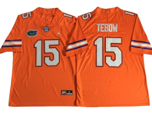 Florida Gators #15 Tim Tebow Orange Football Jersey