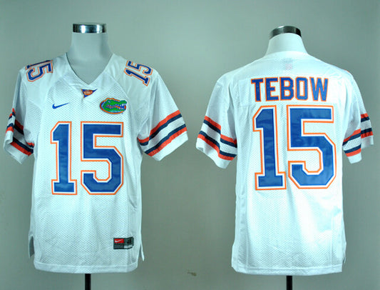 Florida Gators #15 Tim Tebow White NCAA College Football Jersey