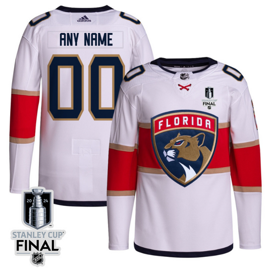 Florida Panthers 2024 STANLEY CUP Final Away Breakaway Jersey Customized Men, White