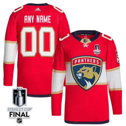 Florida Panthers 2024 STANLEY CUP Final Home Breakaway Jersey Customized Men, Red
