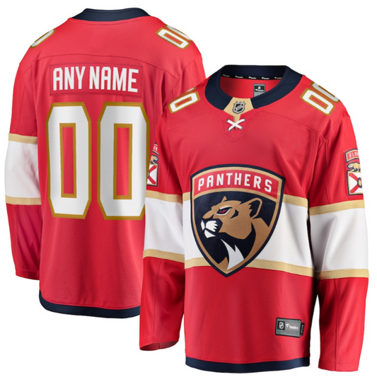 Florida Panthers 2025 Breakaway Player Men Custom Jersey Red