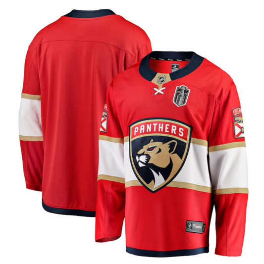 Florida Panthers 2025 Stanley Cup Final Home Breakaway Men Jersey Red