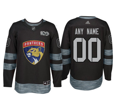 Florida Panthers Black 1917-2017 100th Anniversary Stitched NHL Custom Jersey