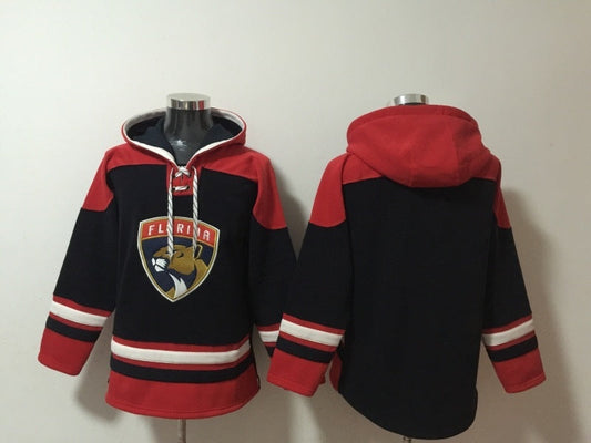 Florida Panthers Blank Red Lace-Up Pullover Hoodie