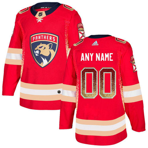 Florida Panthers Red Customized Drift Fashion Jersey