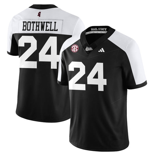 Fluff Bothwell Jersey #24 Mississippi State Football Darkness 2025 Black Alter