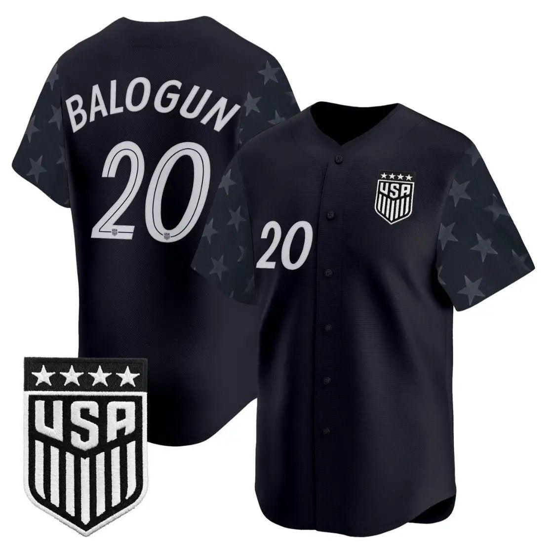 Folarin Balogun Jersey #20 USMNT 2026 World Cup Vapor Baseball Stitched
