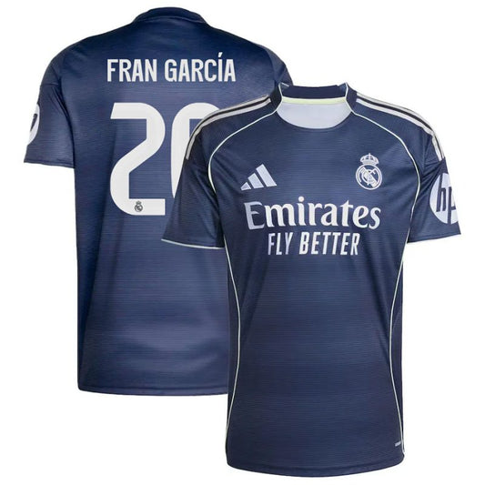 Fran Garcia 20 Real Madrid 2025-26 Away Jersey – Blue