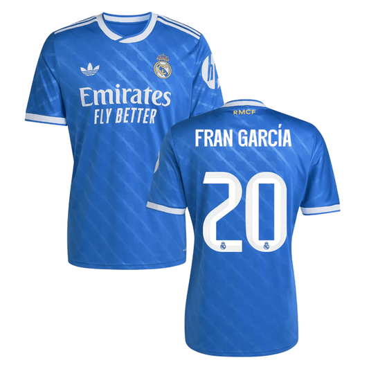 Fran Garcia #20 Real Madrid 2025-26 Third Match Jersey – Blue