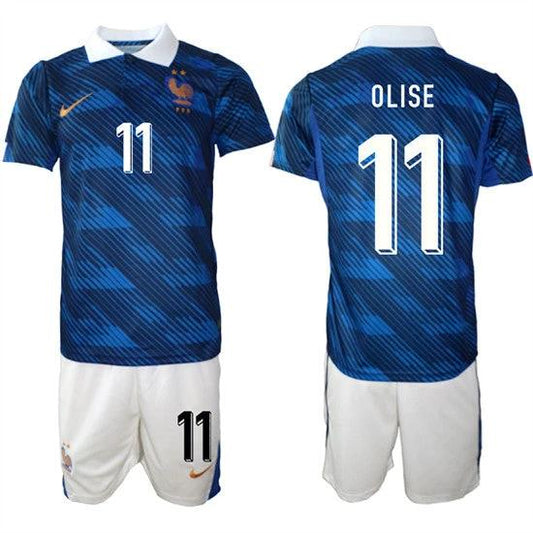 France #11 OLISE Jerseys National Team x World Cup 2026 Home On Field Soccer