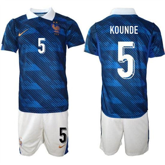 France #5 KOUNDE Jerseys National Team x World Cup 2026 Home On Field Soccer