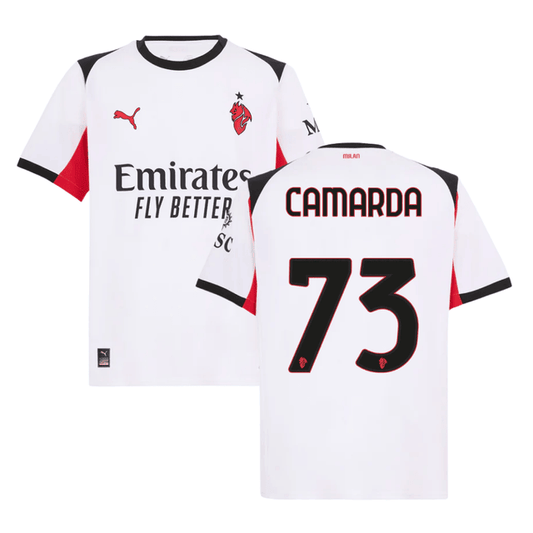 Francesco Camarda 73 AC Milan 2025-26 Away Men Jersey – White