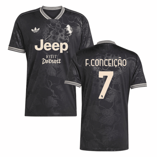 Francisco Conceição 7 Juventus 2025-26 Third Match Jersey – Black
