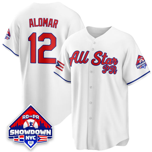 Francisco Lindor Jersey #12 Puerto Rican Baseball All-Star 2025 Stitched White