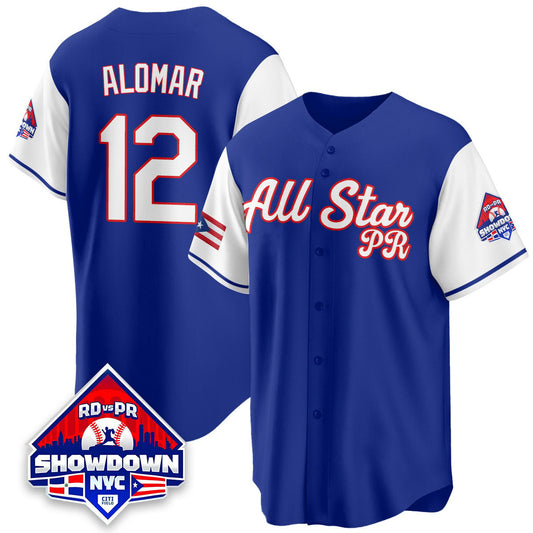 Francisco Lindor Jersey #12 Puerto Rican Baseball All-Star 2025 White Sleeves