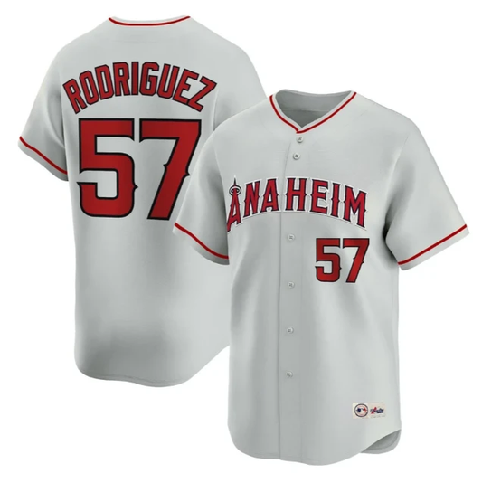 Francisco Rodríguez #57 Anaheim Angels Grey Jersey - All Stitched