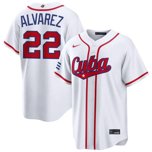 Frank Alvarez Jersey #22 Cuba Team 2026 World Baseball Classic Stitched White