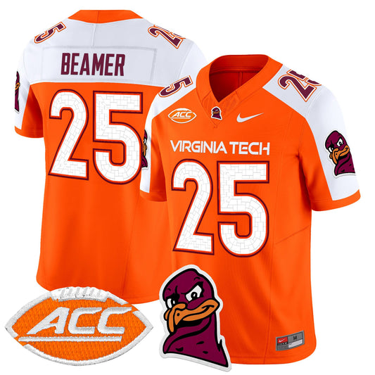 Frank Beamer Jersey #25 Virginia Tech Hokies 2025 Stitched Orange Alternate