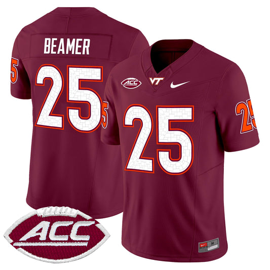 Frank Beamer Jersey #25 Virginia Tech Hokies 2025 Stitched Maroon