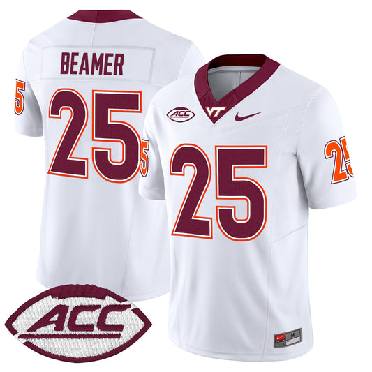 Frank Beamer Jersey #25 Virginia Tech Hokies 2025 Stitched White