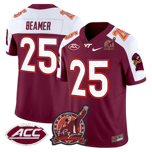 Frank Beamer Jersey #25 Virginia Tech Hokies Coach Frank Beamer 2025 Maroon ALter