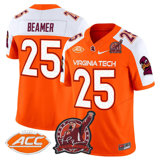 Frank Beamer Jersey #25 Virginia Tech Hokies Coach Frank Beamer 2025 Orange Alter