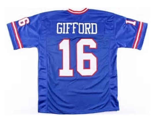 Frank Gifford Jerse New York Giants Custom Throwback Football Blue Red