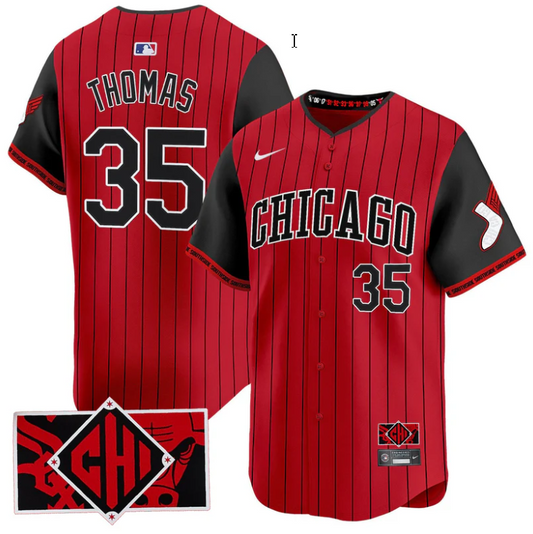 Frank Thomas Jersey #35 Chicago White Sox 2025 City Connect Limited Red, Black