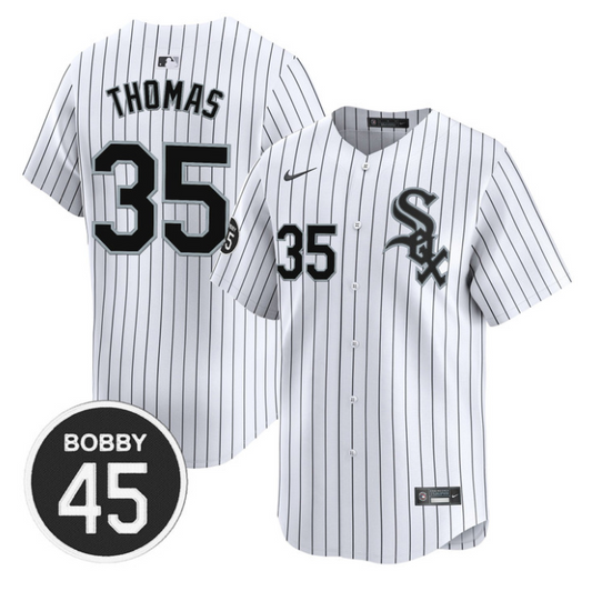 Frank Thomas Jersey #35 Chicago White Sox Bobby Jenks Stitched Stripes