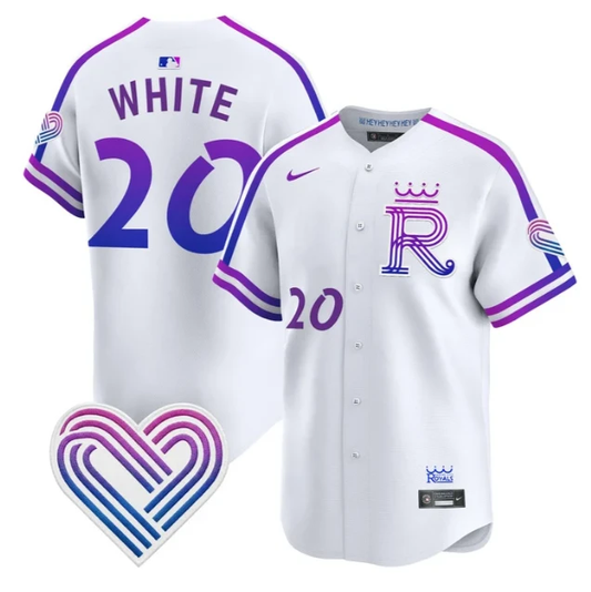 Frank White Jersey #20 Kansas City Royals 2026 City Connect Premier Stitched