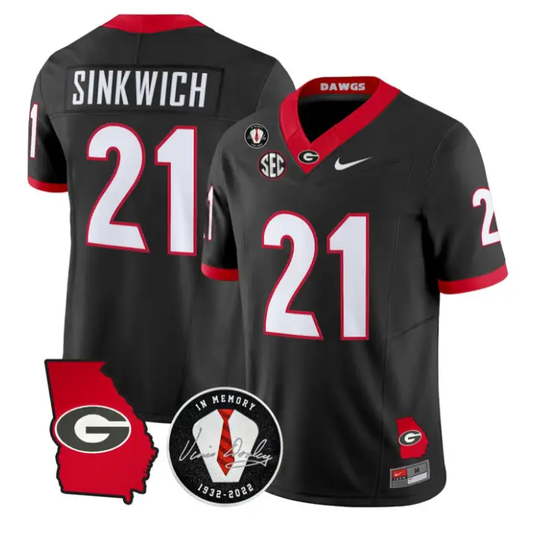 Frank Sinkwich Jersey #21 Georgia Bulldogs 2026 Vince Dooley Stitched