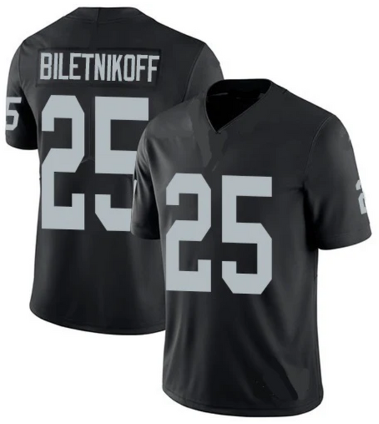 Fred Biletnikoff Jersey Oakland Raiders Custom Throwback Football Black