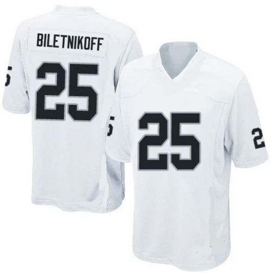 Fred Biletnikoff Jersey Oakland Raiders Custom Throwback Football White
