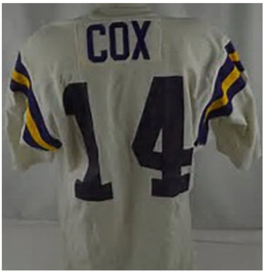 Fred Cox Jersey Minnesota Vikings Custom Throwback Football