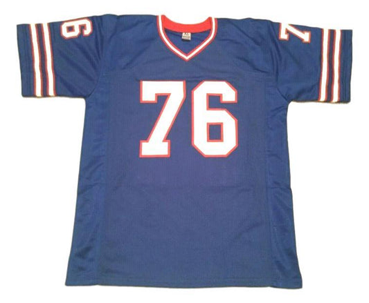 Fred Smerlas Jersey #76 Custom Unsigned Football Stitched Blue